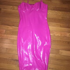 Hot Pink Latex Dress